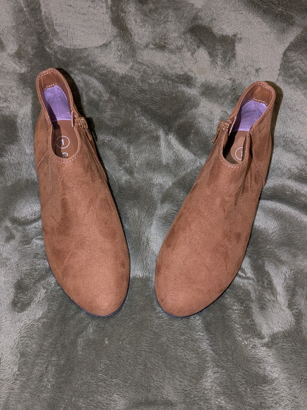 Cat & Jack Kids Brown Suede-Look Ankle Boots